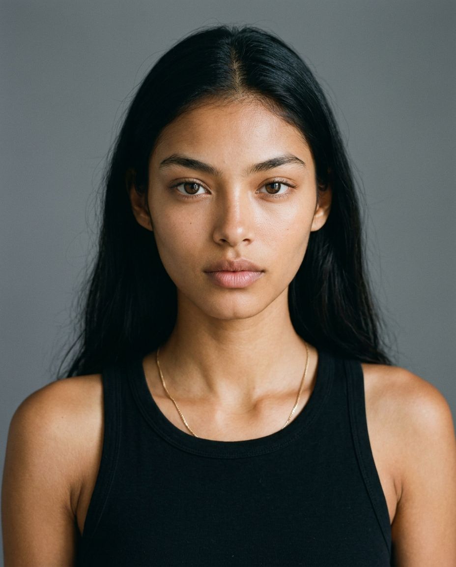 Studio casting portrait of Ines Calder