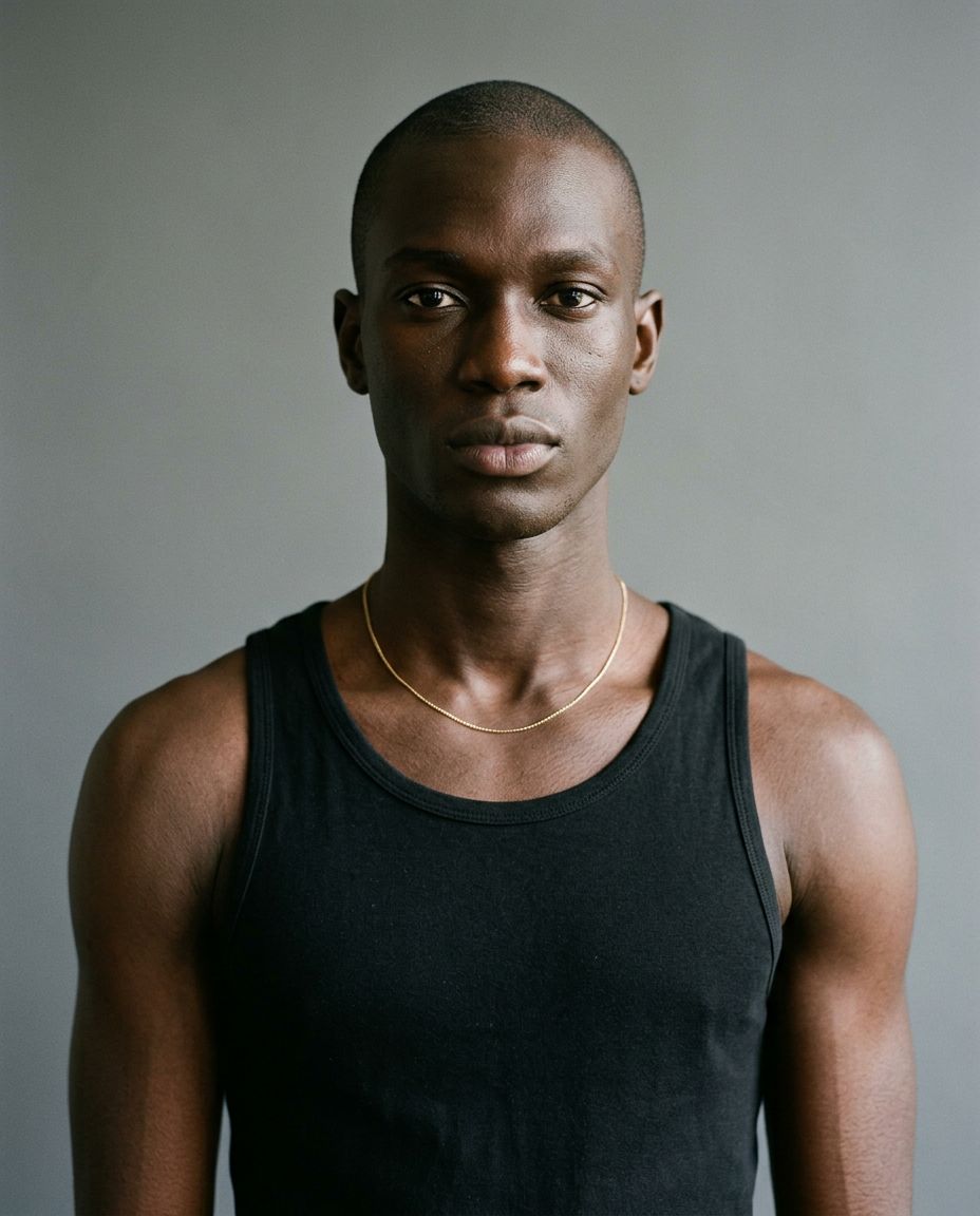 Studio casting portrait of Idris Vale
