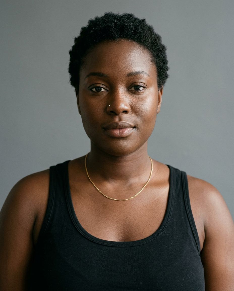 Studio casting portrait of Sable Moreau